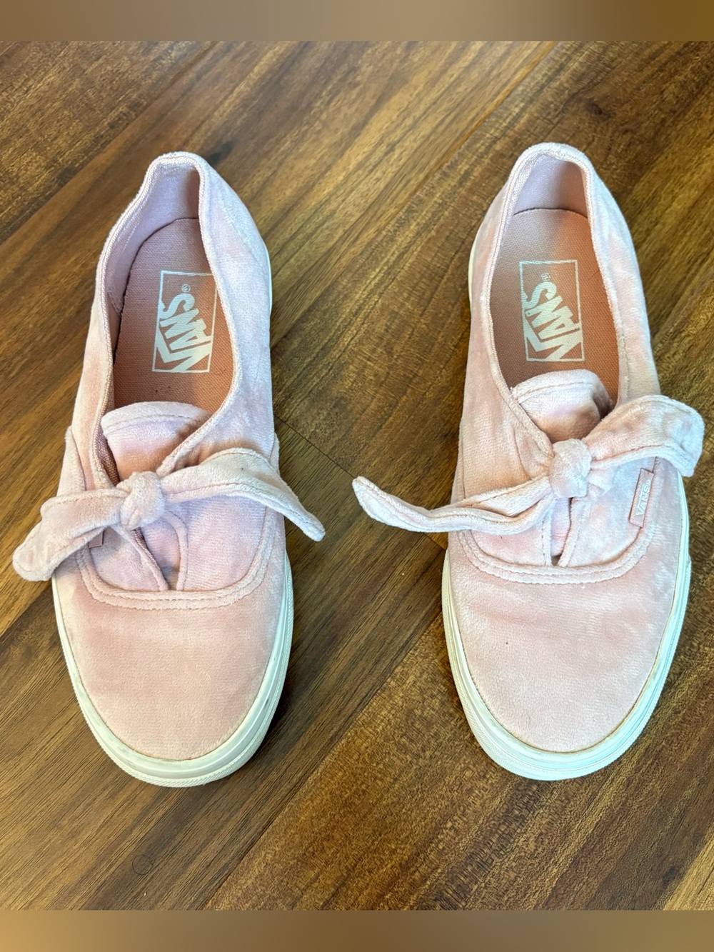 Pink velvet Vans